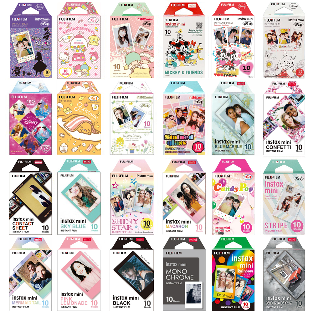 Fujifilm Instax Mini Film Photo Paper 10 Sheets For Instax Mini 13/12/11/9//99/0/41 Link Liplay EVO Cameras