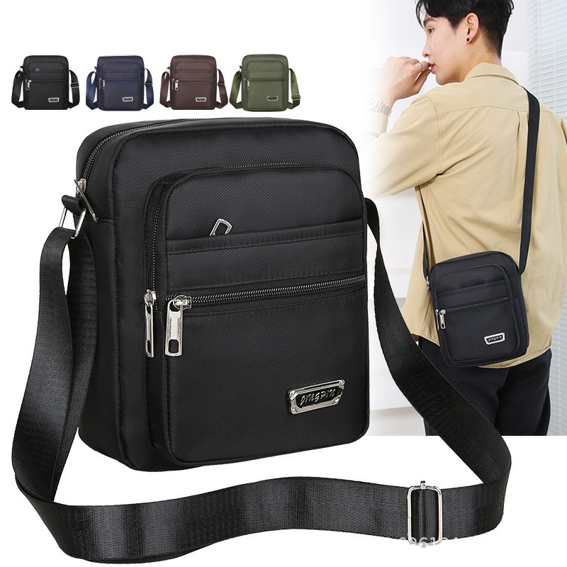 Nouveau Sac à Bandoulière en Nylon pour Homme 2025 – Sac Messager Décontracté avec Fermeture Éclair, Sac à Main Tendance, Sac de Voyage, Sacs Bandoulière pour Homme
