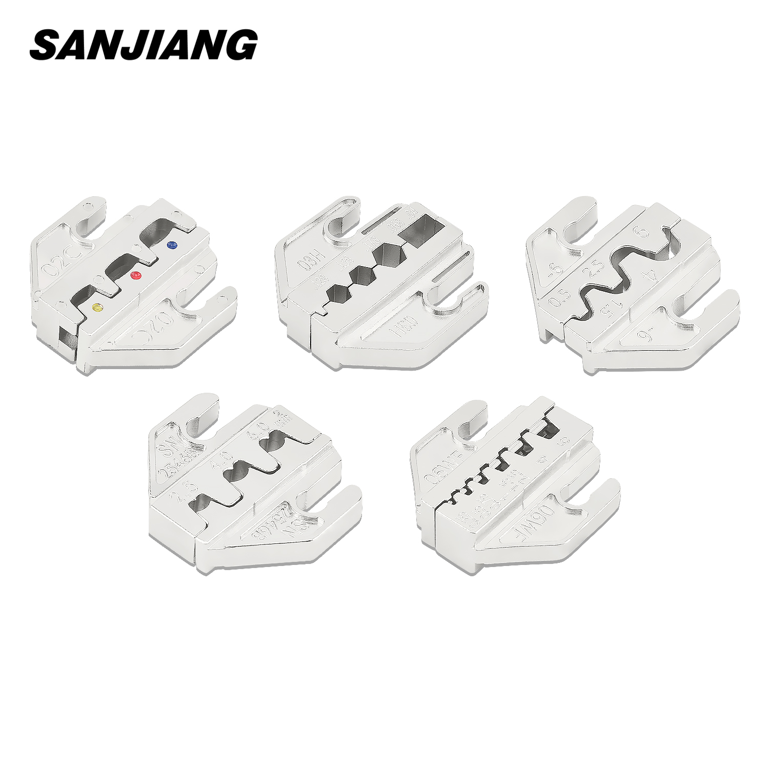 Juego de mandíbulas de engarzado, alicates para herramientas de engarzado, mandíbulas con ranura de 4mm, SN-58B/02C/2546B/2549 /06/-6/06WF/03H, utilizado para engarzar terminales