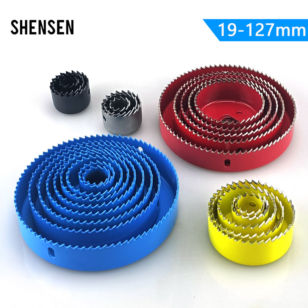19-127 ミリメートルホールソーセット鋸カップ木材クラウンドリルビット石膏ボード木材 PVC プラスチック密度ボード金属木工ツール