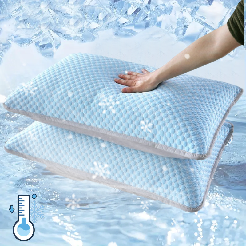 Funda de Almohada Refrescante de Seda Helada, Nueva, 2/1 Unidad, Transpirable, para Verano, Lavable, 48x74cm, para Dormir con Aire Acondicionado, Confort