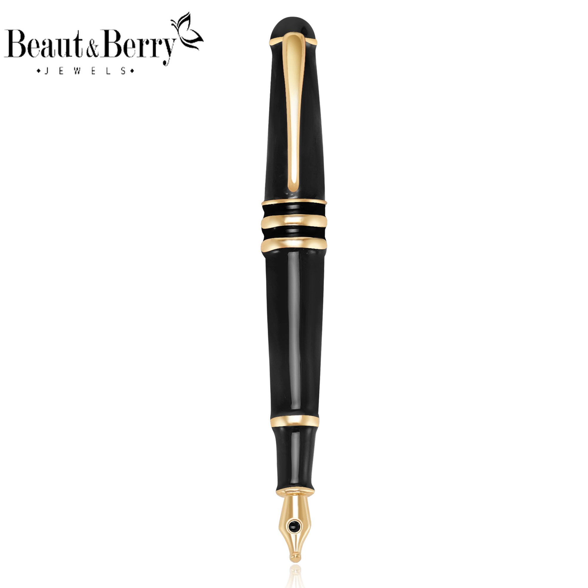 Bros Pena Enamel Beaut & Berry untuk Wanita Pin Pensil Uniseks Aksesori Pesta Kasual Hadiah Tahun Baru Perhiasan Dekorasi Teman