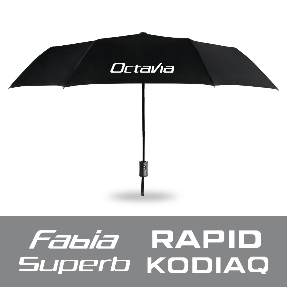 Model samochodu LOGO parasol dla Skoda Octavia Fabia Rapid Superb Kodiaq Scala Karoq Citigo Kamiq Roomster Auto anty-uv akcesoria