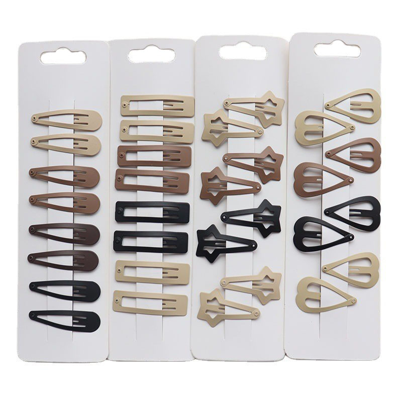 8 stks/set Hart Ster Metalen Snap Haar Clips Voor Vrouwen Meisjes Haarspelden Haarspeldjes Gleed Clip Mode Haaraccessoires Geschenken Groothandel