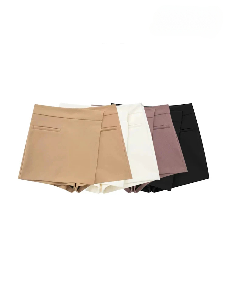 ASDS Saias femininas assimétricas, cintura alta, zíper lateral, saia feminina, moda