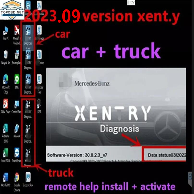2023.09 Instalasi dan Aktivasi Perangkat Lunak Xentry Secara Jarak Jauh untuk Diagnostik Perangkat Lunak MB STAR SD C4/C5/C6 untuk C4/C5/C6 OpenPort 2.0