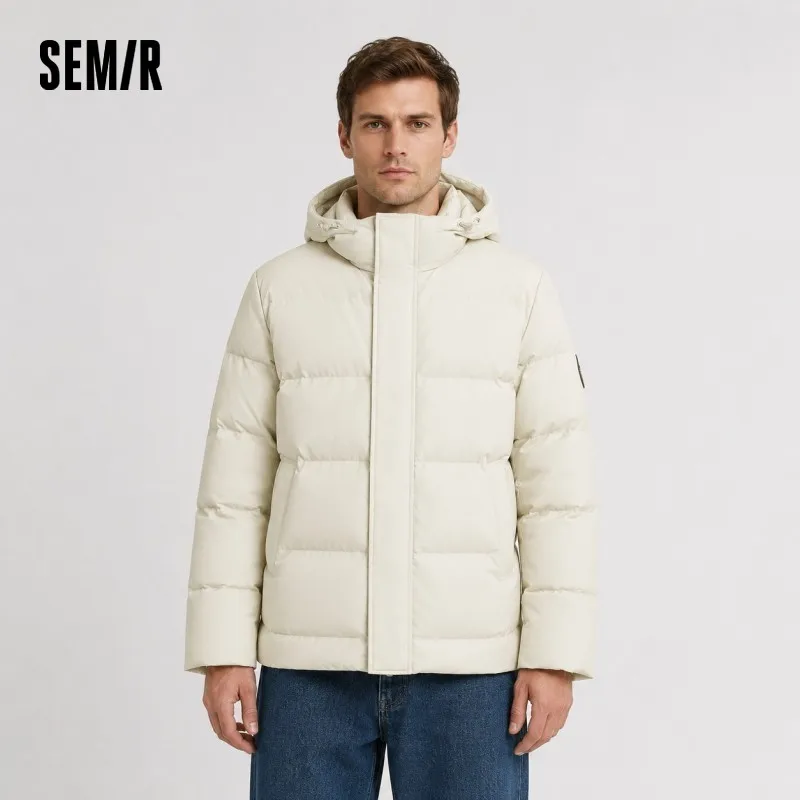 Semir Down Jacket Men 2026 Winter New Hooded Mid-Length Thick Versatile Coat