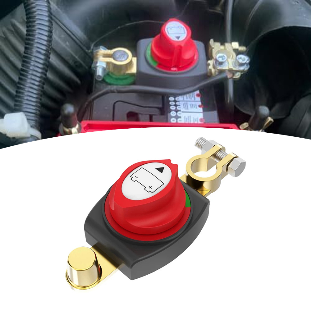 On/Off 275A Top Post Battery Disconnect Switch 12-48V Waterproof Heavy-Duty Marine Battery Switch For Car Vehicle RV And Boat