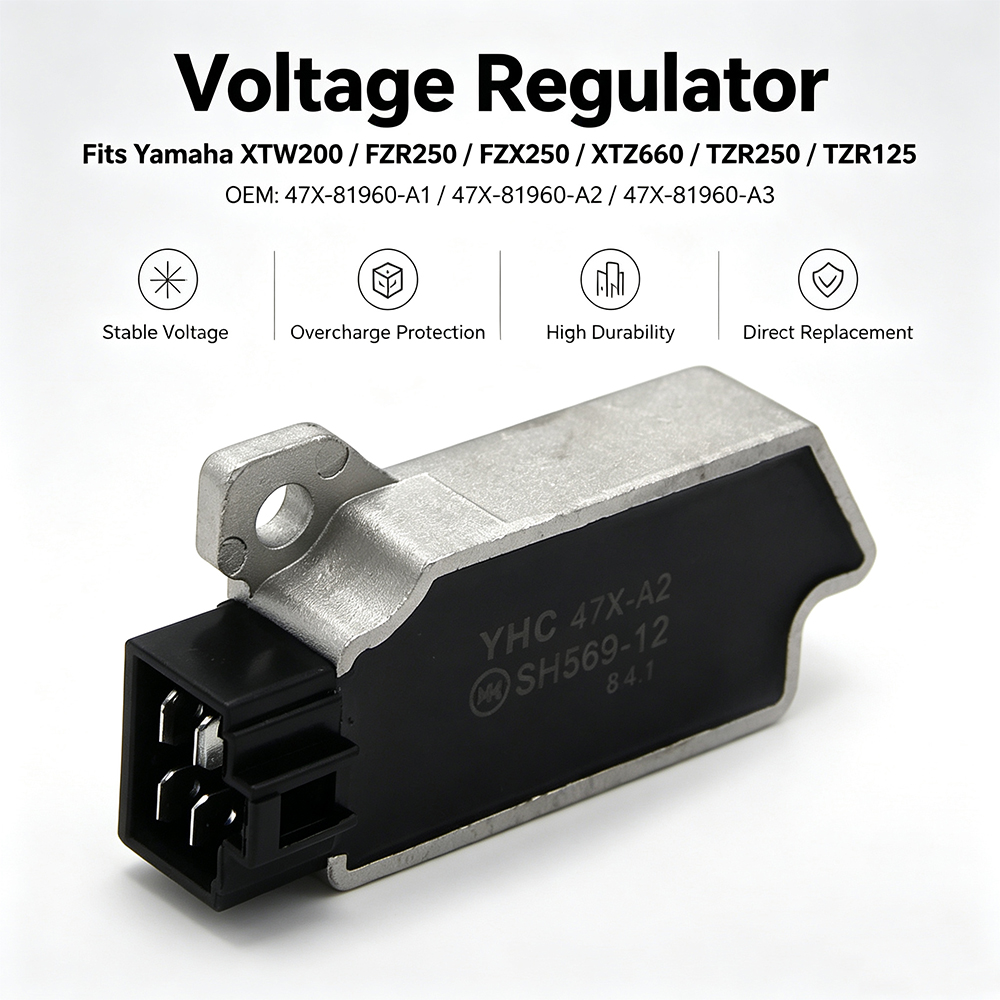 Rectificador regulador de voltaje para motocicleta, para Yamaha TW200 FZR250 FZX250 XT600 E/Z XTZ660 Tenere XT400E Artesia XT500E XT600E