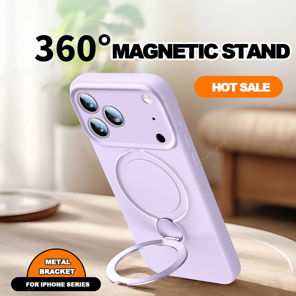 Nouveau support de téléphone magnétique en Silicone liquide, étui de protection pour iPhone 17 13 14 15 16 Pro Max Air Plus Magsafe