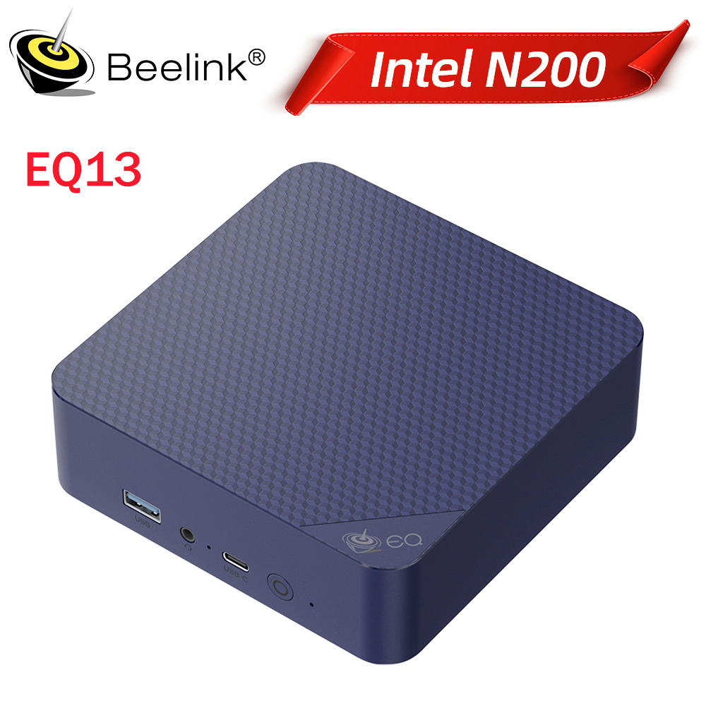 2024 Beelink EQ13 Intel N200 Mini PC 16G DDR4 500G SSD N100 4K Dual HDMI WIFI6 BT5.2 Stille Office Desktop Computer VS EQ12