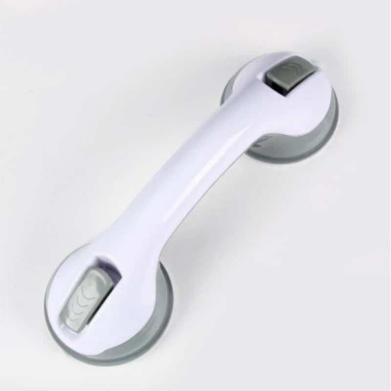 Bathroom Safety Grab Bar Vacuum Suction Design No Nails Installation Wall Hanging Handle for Glass & Sliding Doors