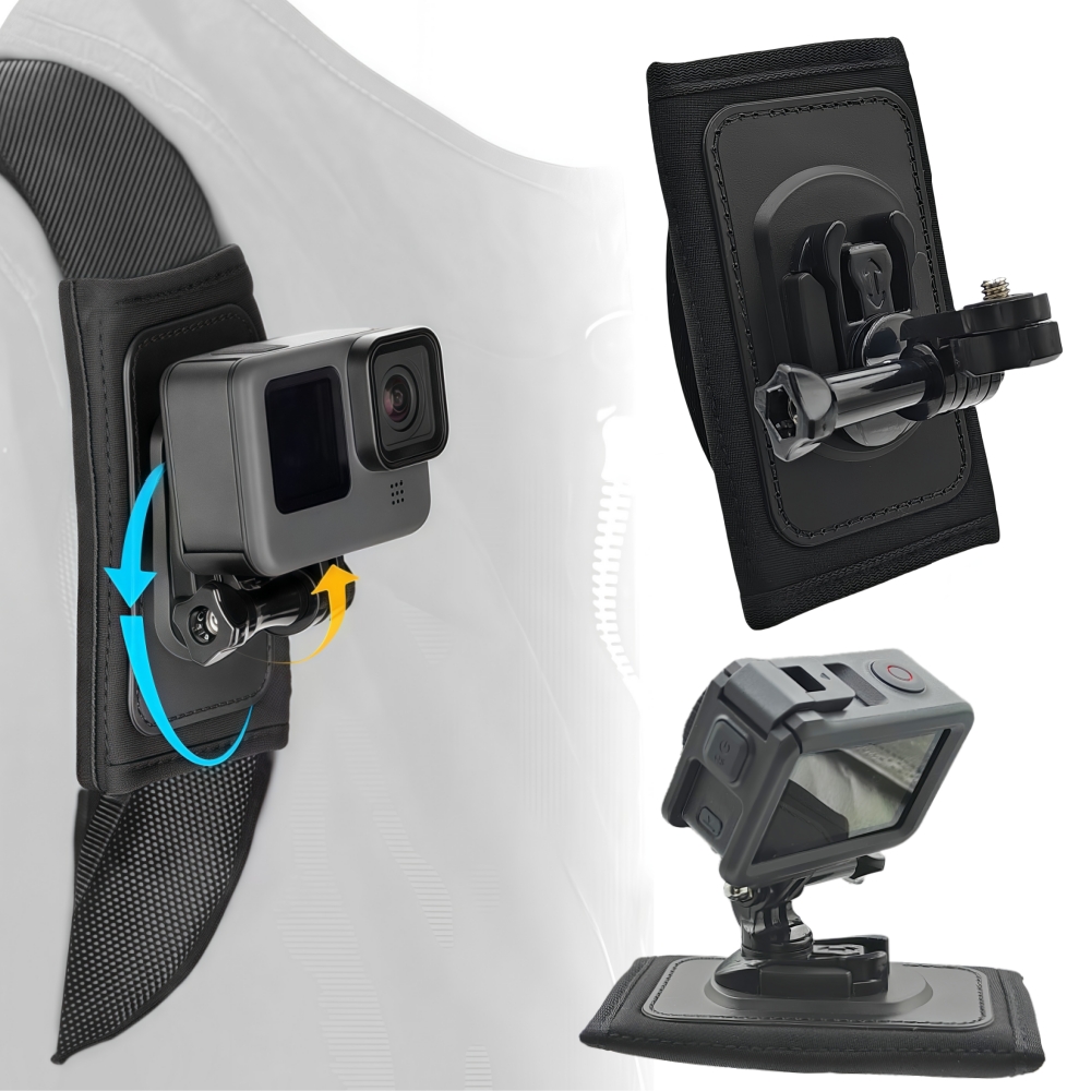 배낭 360 도 회전 클립, Insta360 X4 가슴 어깨 클램프 마운트, X2 X3 Dji 액션 3 GoPro 13 12 11 10 용