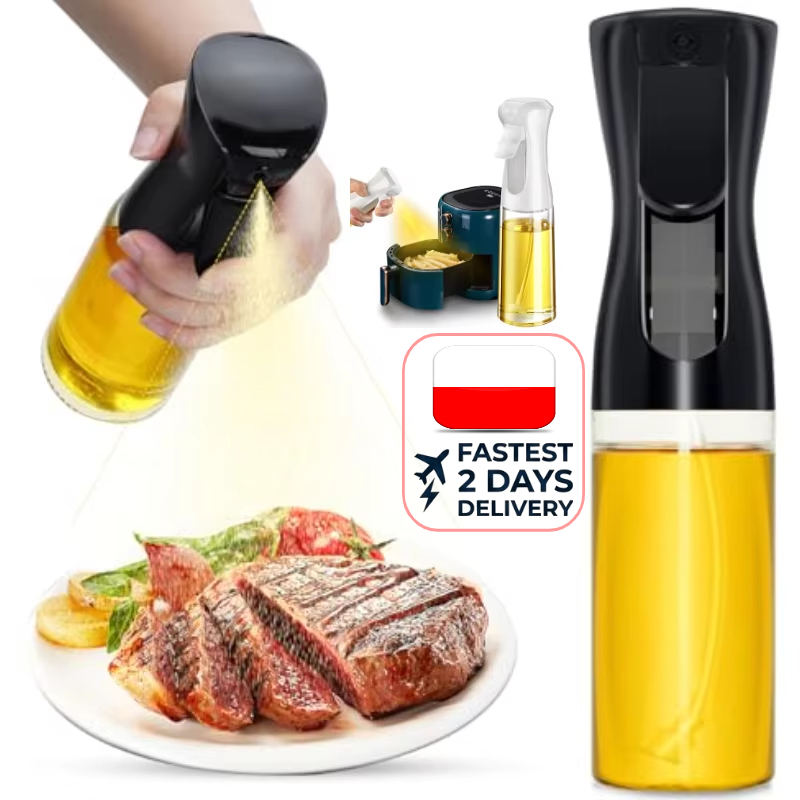 200/300/500ml Öl-Sprühflasche aus Kunststoff für Haushalt und Küche oder Ölpinsel mit Zerstäubungsfunktion, Dual-Use-Ölsprüher für Kochen und BBQ – Olivenöl-Spenderflasche mit Sprühnebel, wiederverwendbar, lebensmittelecht, für Öl und Essig, Sprühflasche,