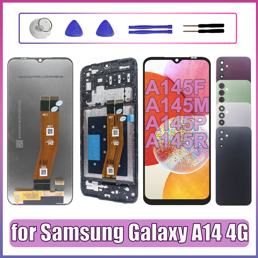 Pantalla LCD para Samsung Galaxy A14 4G, Repuesto de Pantalla Táctil Digitalizadora para Samsung A14 4G A145F A145M A145P A145R