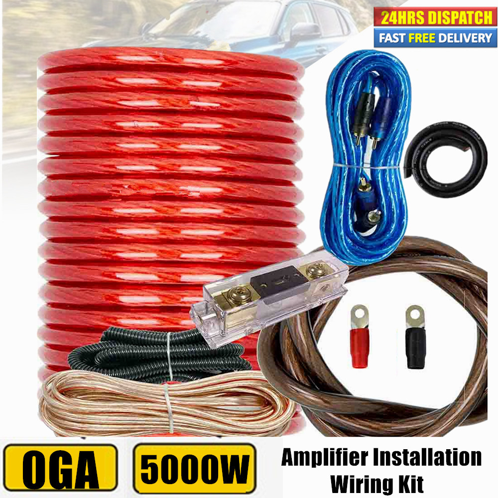 5000 W 0 AWG GAUGE Wzmacniacz samochodowy Przewód wzmacniacza Zestaw okablowania subwoofera Zestaw do instalacji kabla zasilającego wzmacniacza samochodowego