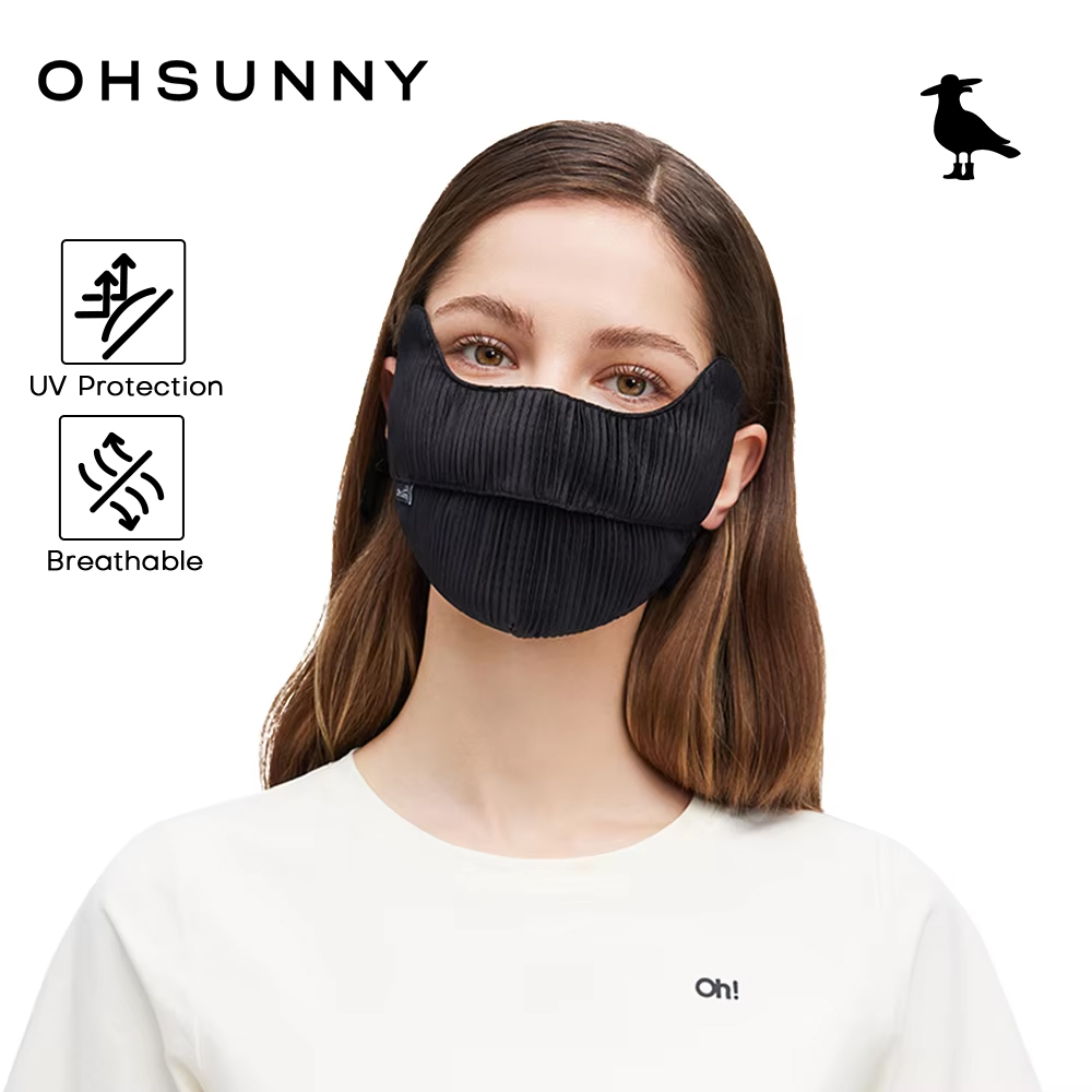 OhSunny Máscara solar com proteção UV para mulheres, máscara facial UPF50+, balaclava ultra respirável com sensação de gelo ao ar livre de verão