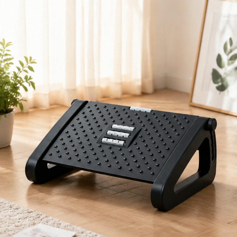 Reposapiés Ajustable para Debajo del Escritorio, Ergonómico y Portátil para el Hogar y la Oficina, Soporte Cómodo para el Trabajo