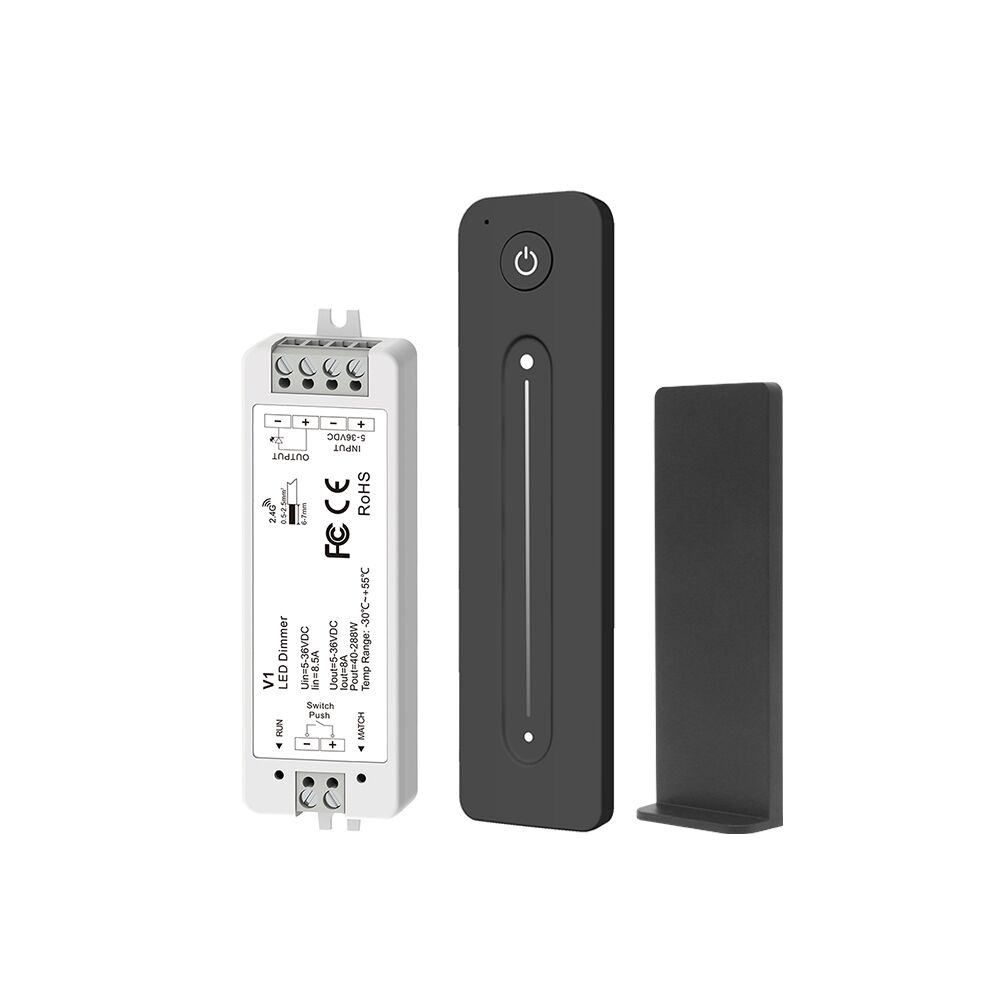 MJJC V1 LED Dimmer 12V 24V 36V 5V 8A RF 2,4G Wireless Touch Remote LED Push Dimer Siwtch für 2835 COB Einfarbige Streifen Licht