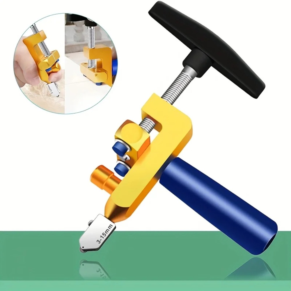 2 In 1 Manual Glass Cutte Two Spare Blades And Four Heads Making It Suitable For Both And Professional Tile Installation