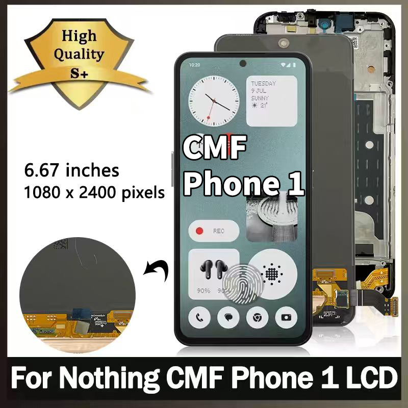 6,67 "Новый AMOLED для Nothing CMF Phone 1 ЖК-дисплей с цифровым преобразователем сенсорного экрана в сборе для Nothing CMF Phone One Display