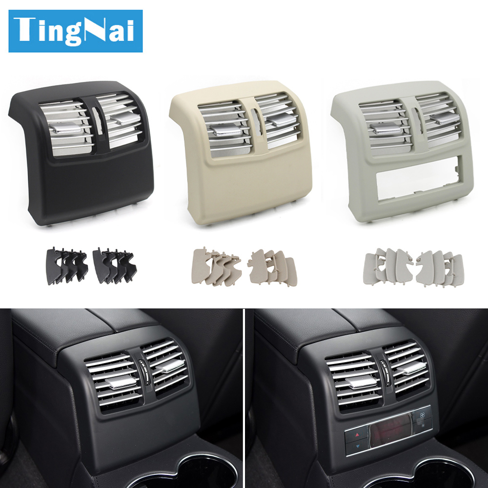 Achter Console Verse Airconditioner Chrome Vent Grille Outlet Cover Voor Mercedes Benz W212 E Klasse E260 E300 E320 2012-2015