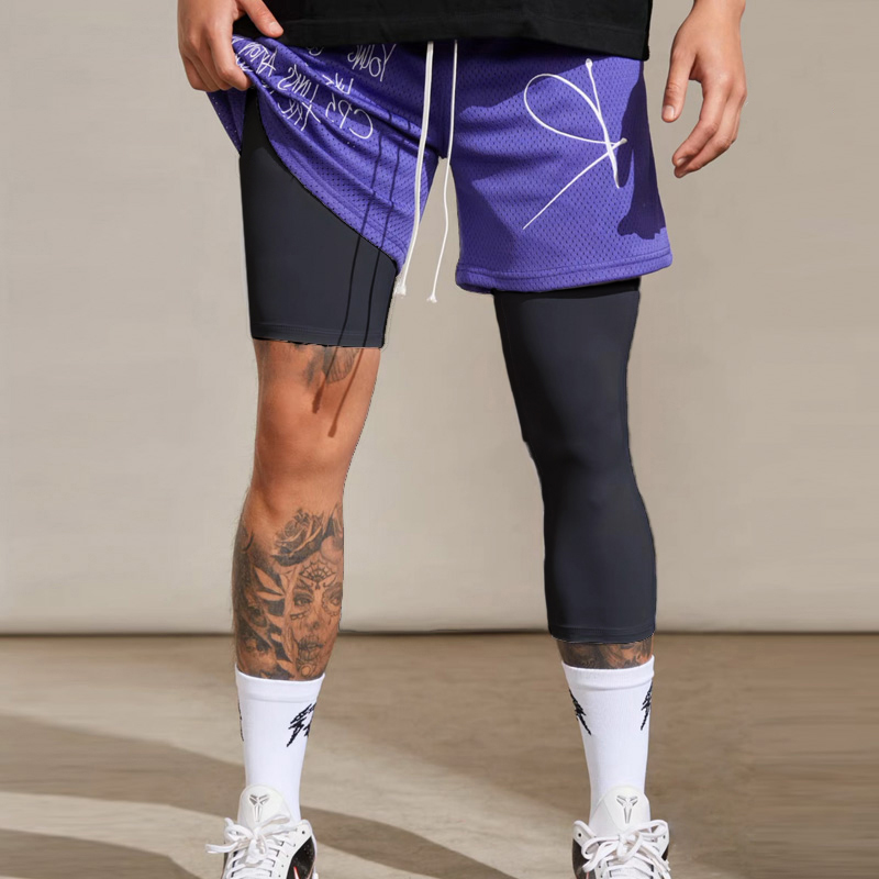 メンズシングルレッグバスケットボールレギンス,速乾性,コンプレッションパンツ,スポーツウェア,ランニング,サッカー,ヨガ,フィットネス,アクセサリー