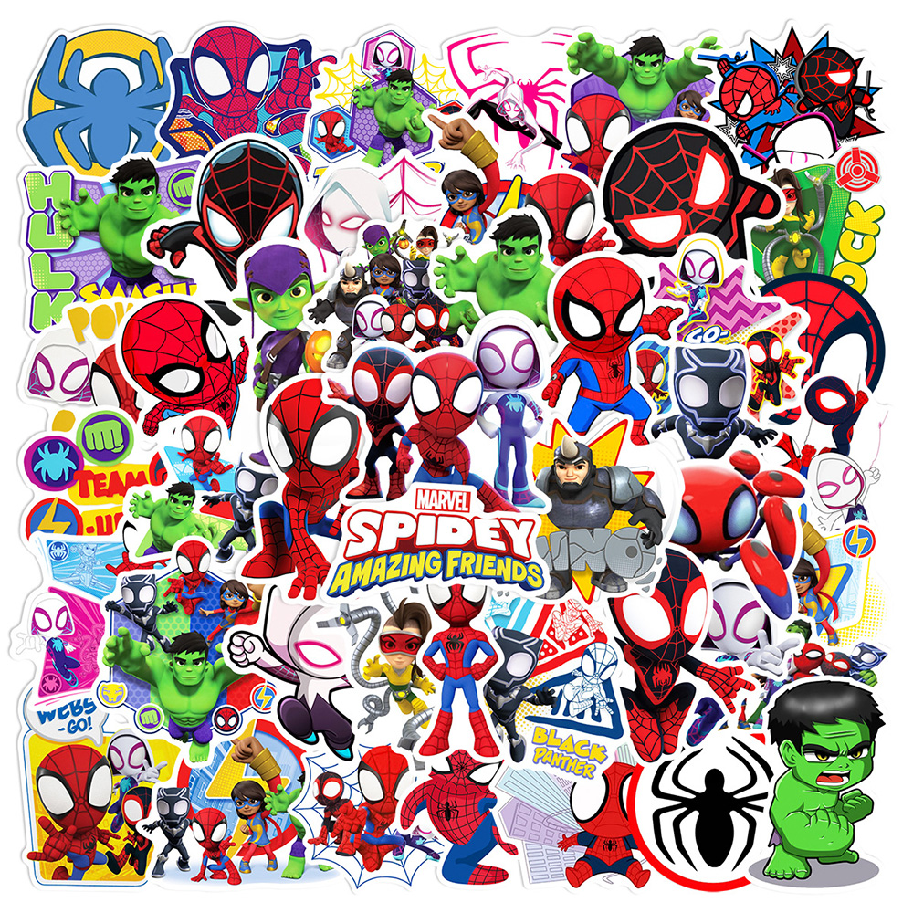 10/30/50PCS Neue Spider Man Erstaunliche Freunde Aufkleber DIY Gitarre Laptop Gepäck Skateboard Graffiti Aufkleber Spaß für Kind