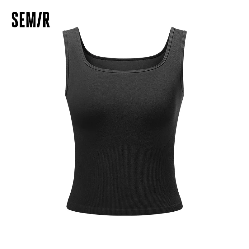 Semir Women Tanktop Padded Sports Fitness Wide Strap Solid Slim Fit 2026 Breathable Everyday Outerwear Base Layer