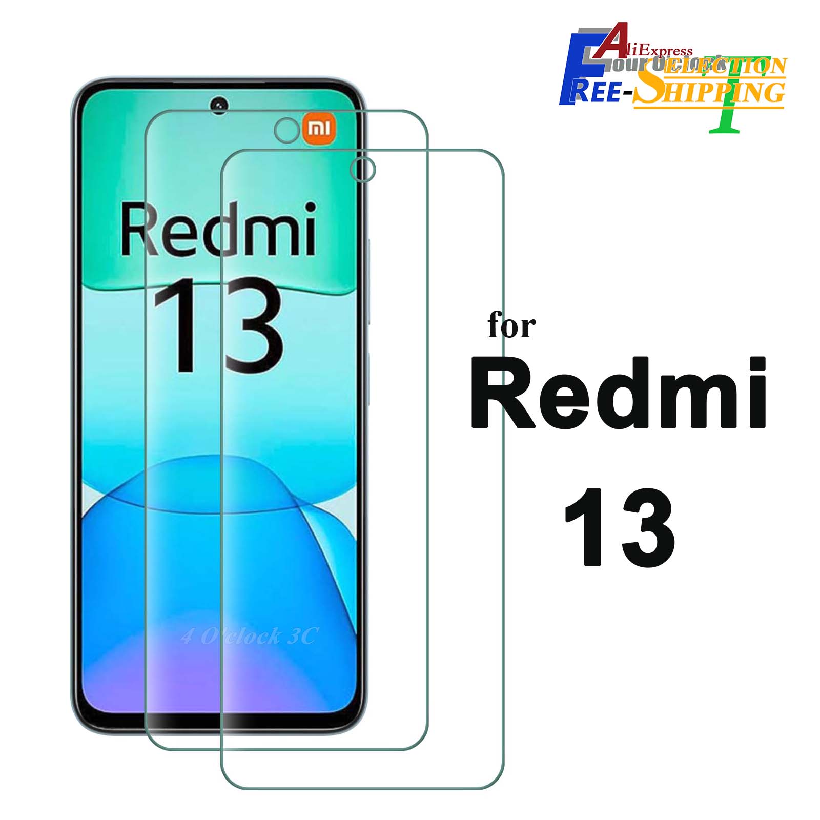 Para Redmi 13 4G Xiaomi Protector de pantalla vidrio templado cristal Mica 9H Protector HD transparente antiarañazos