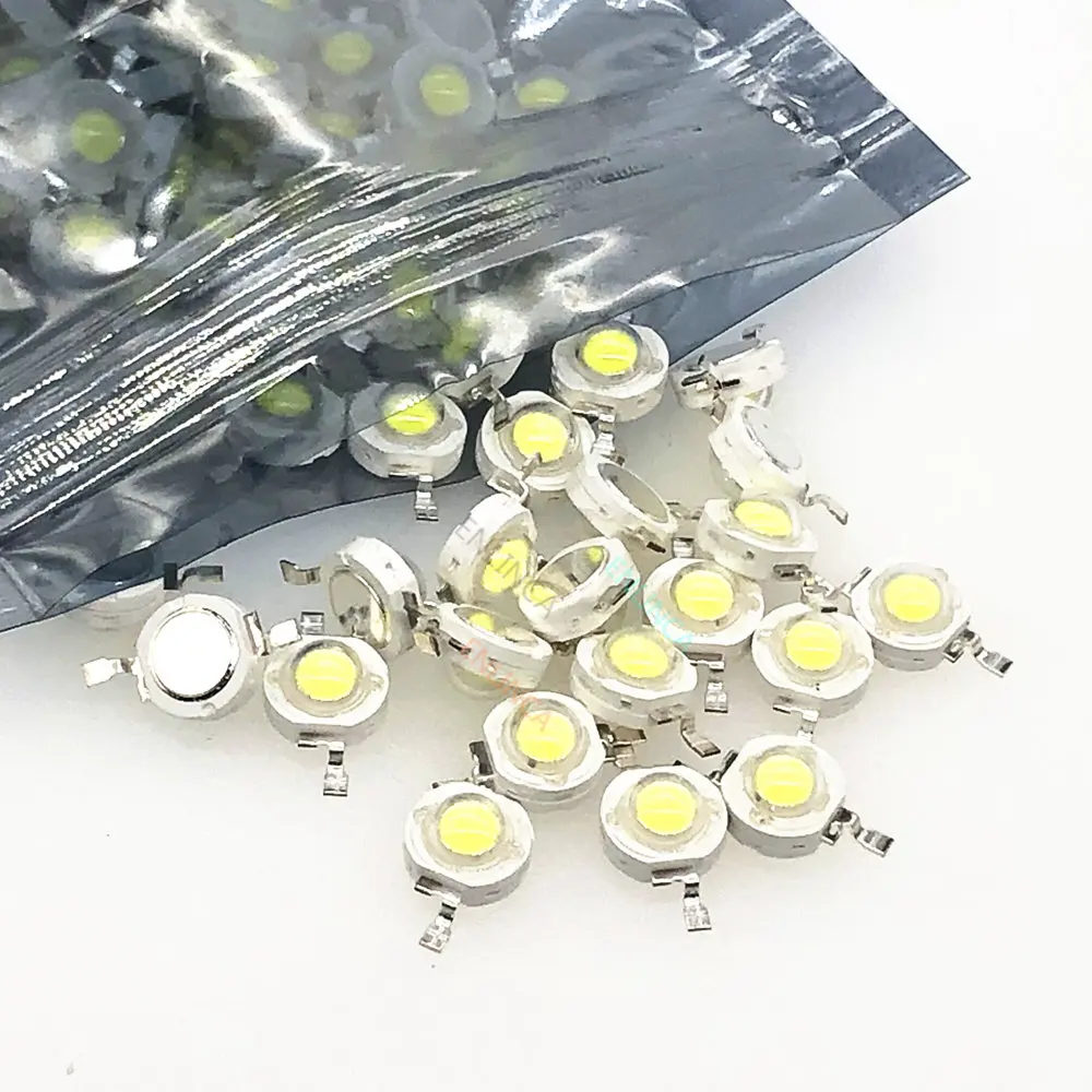 Puce LED haute puissance 1W 3W, Diode électroluminescente, blanc chaud, SMD, bricolage, COB UV, spectre complet, perles de lampe