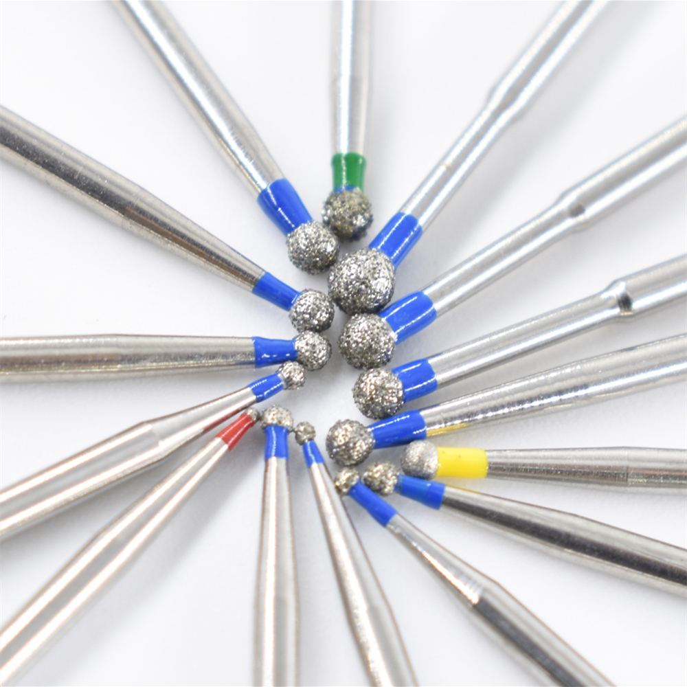 10 Stuks Br Serie Ronde Vorm Dentale Diamant Burs Boren Hoge Snelheid Handstuk Tanden Whitening Fg Dia 1.6Mm Tandheelkundige Materialen
