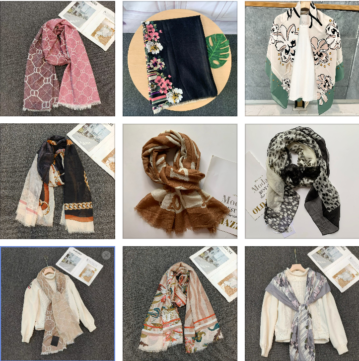 New Italian printed light luxury decorative warm and versatile casual shawl and scarf for foreign trade original order