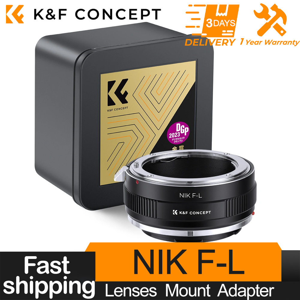Adapter obiektywu K&F CONCEPT Nik-L do obiektywów Nikon F AI na korpusy aparatów Leica Panasonic L, kompatybilny z Leica SL SL2 T TL2 Panasonic