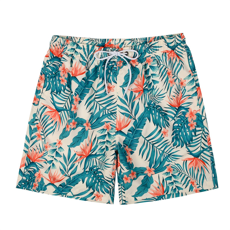 Hawaiiaanse 3d Print Planten Flamingo Strandshort Heren Zomer Korte Broek Outdoor Sport Surfboard Shorts Snel Droog Zwembroek