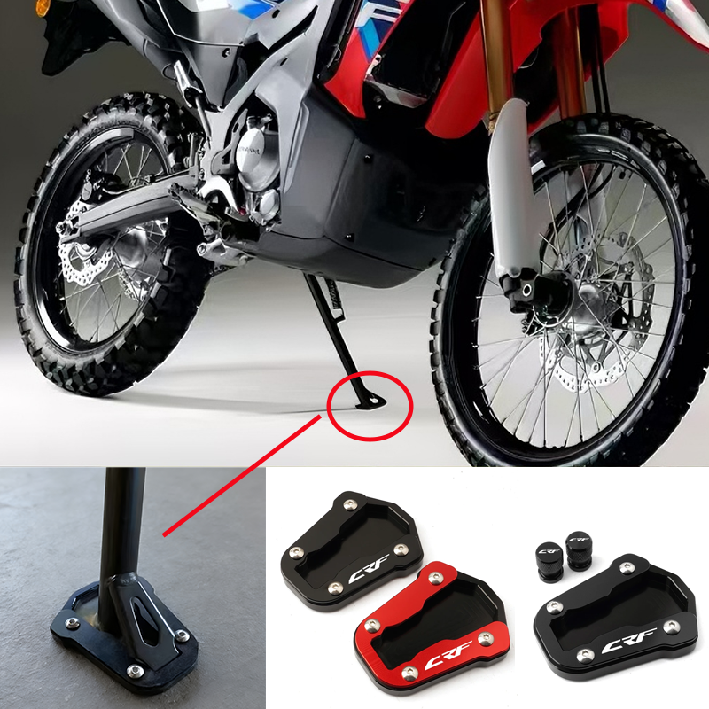 New Fit For HONDA CRF 300L CRF300L Rally Motorcycle CNC Kickstand Extension Foot Side Stand Pad Support Plate Accessories CRF300