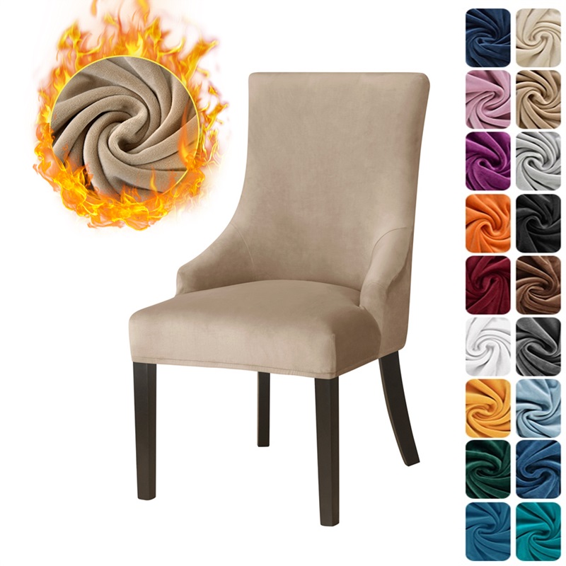 Superzachte kleine fauteuilhoes, elastische pure kleur stoelhoes, hoge rug, schuine fauteuils, hoezen voor hotelhuisdecoratie