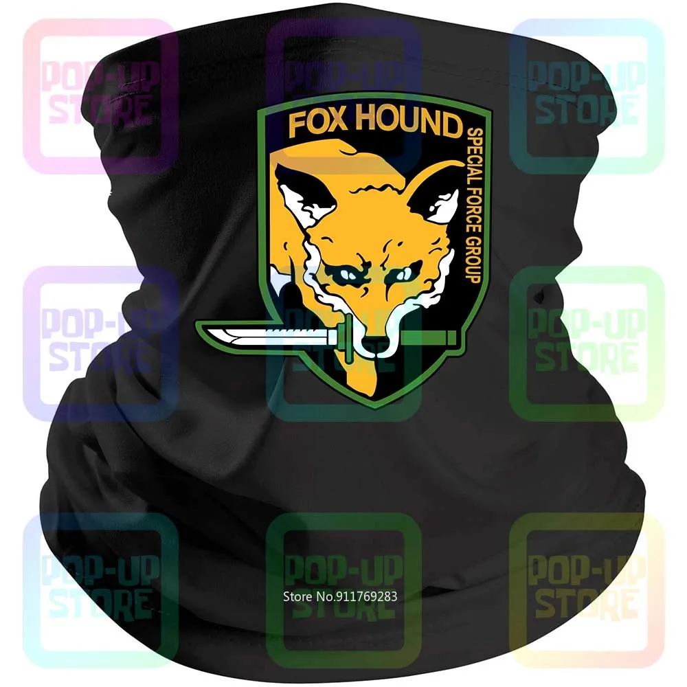 Bandana Monocromática para Jogos, Mgs Foxhound, Logotipo de Forças Especiais, Cachecol para Jogo Gamer, Balaclava Preta, Polainas Pescoço, Tampa Da Boca, Metal Gear