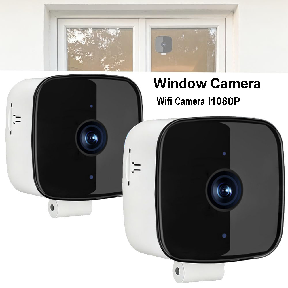 Cámara WiFi para Ventana 1080P, Audio Bidireccional, Visión Nocturna a Todo Color, Seguridad Interior para el Hogar, Monitor para Bebés, Cámara para Ventana