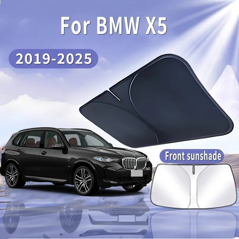 Pare-soleil de voiture pliable pour BMW X5 2019 ~ 2025 2020 2021, pare-brise avant, isolation thermique, refroidissement d'été, accessoires automobiles