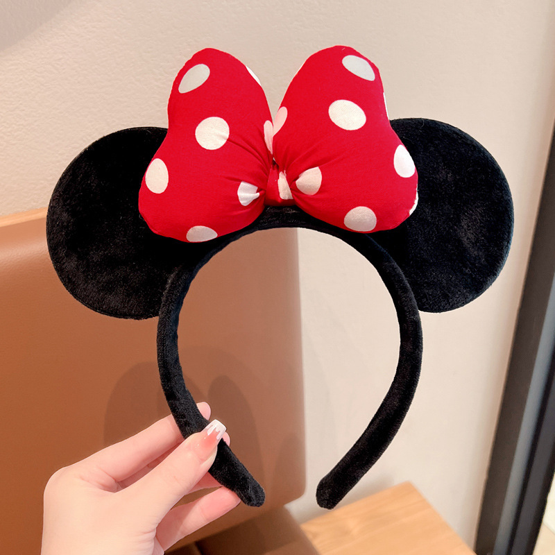 Minnie Mouse Ohren Stirnbänder für Mädchen Weihnachten Pailletten Schleifen Maus Ohr Stirnband Kinder Festival Party Niedliche Kopfbedeckung