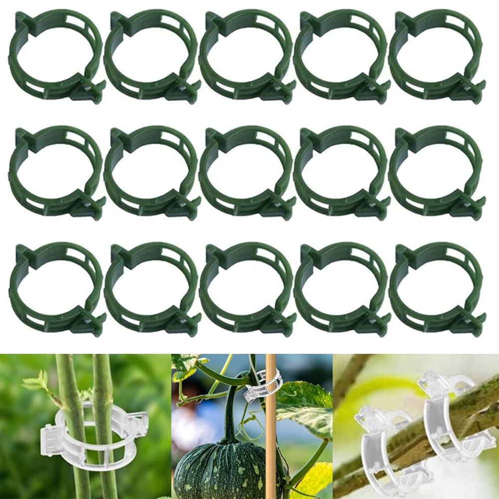 Clipes de suporte de plantas de plástico, clipes de plástico para fixar plantas, clipes de videira de tomate, clipes de fixação de plantas, clipes de jardim para escalada