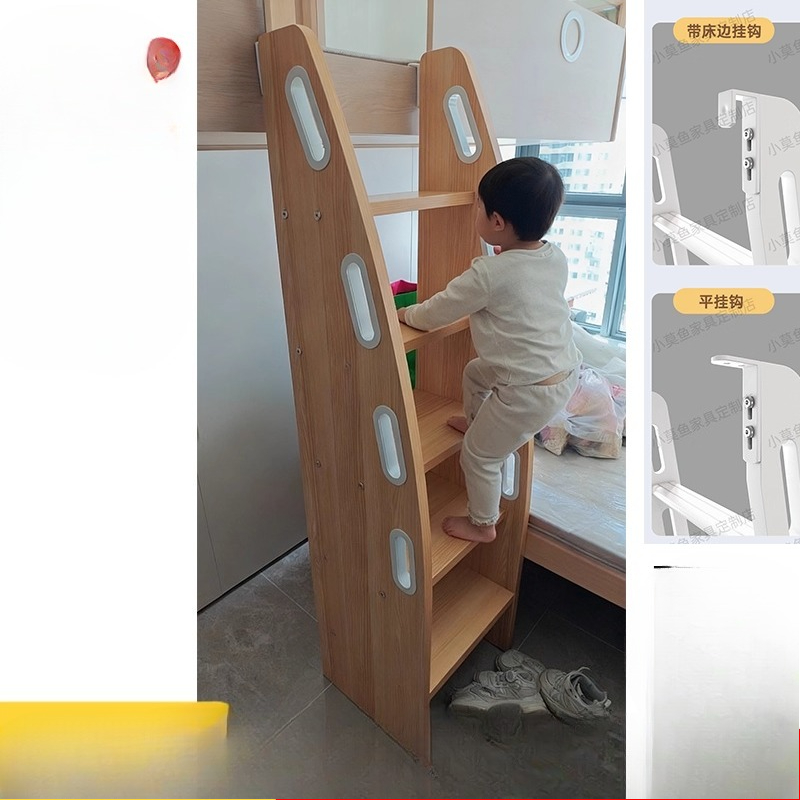 Escalera de escalada con pedal ancho, escalera colgante personalizada, escalera de dormitorio gruesa, madera maciza, venta única, la