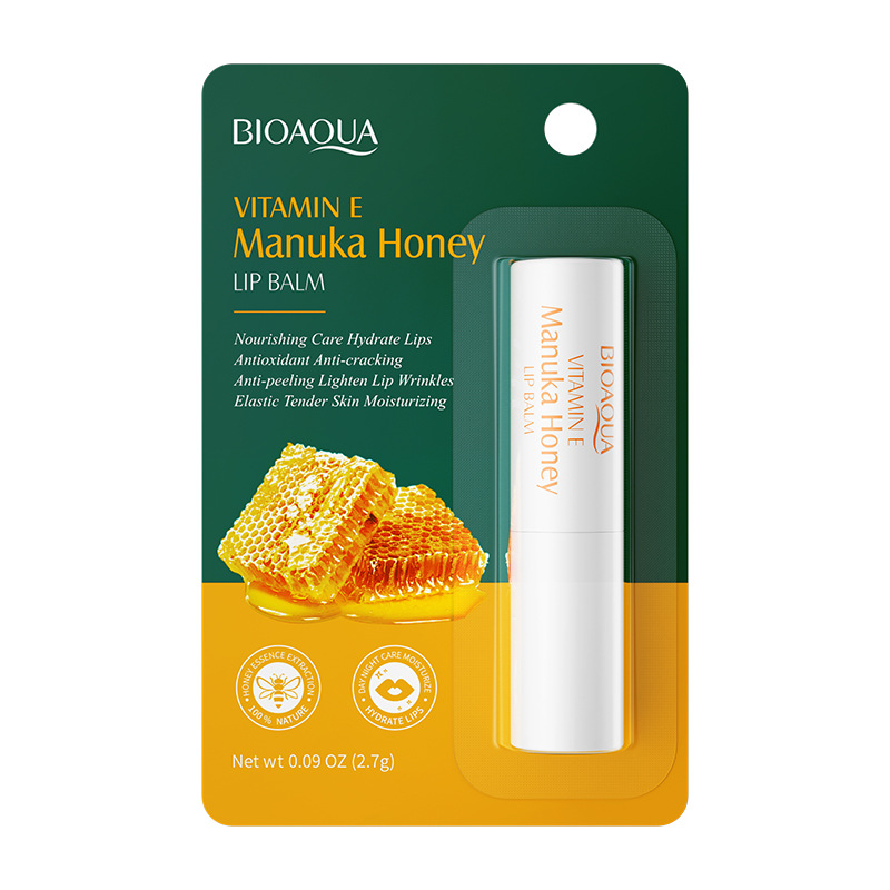 BIOréveiller A-Baume Hydratant à la Vitamine E, Soin de la Peau, Anti-Contation, Nourrissant, Rouge à Lèvres, au Miel Jules