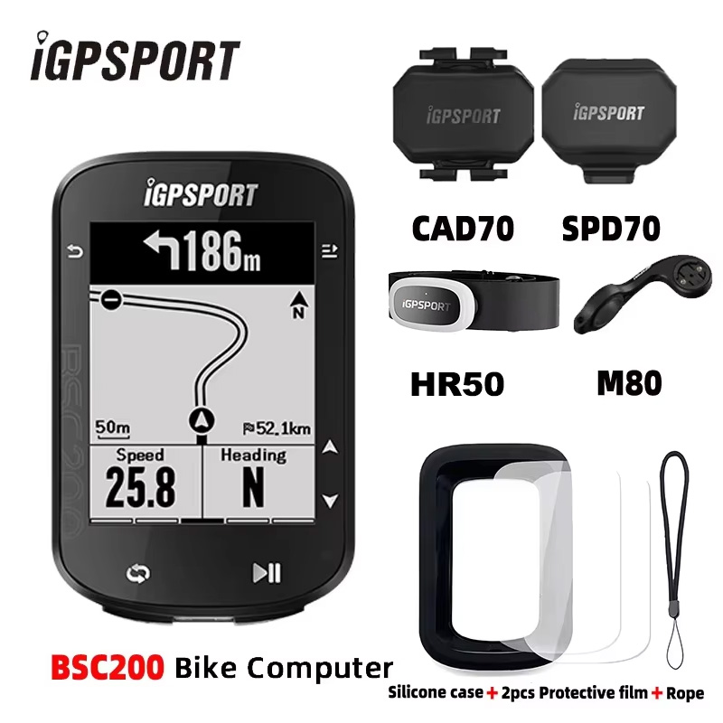 IGPSPORT BSC200 Fahrrad-GPS-Computer, Fahrradcomputer, blau, ANT, 2,6 Zoll, wasserdicht, kabellos, Fahrrad-Stoppuhr, Computer, Leistungsmesser