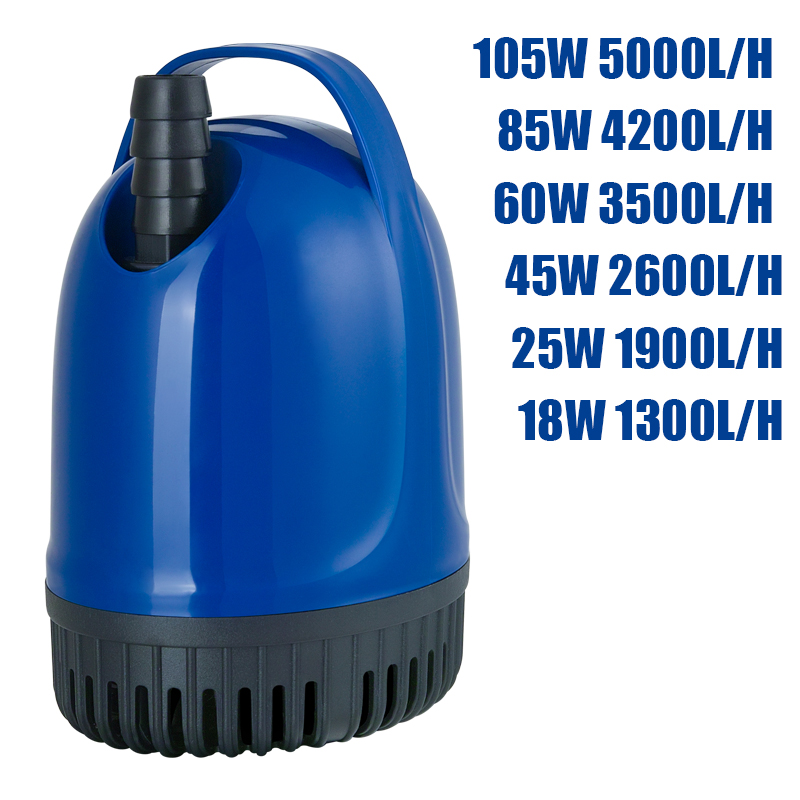 Bomba de agua sumergible para acuario, caño de tanque de estanque de peces, Control de temperatura limpio, 18/25/45/60/85/105W, 1300-5000L/H, 220V
