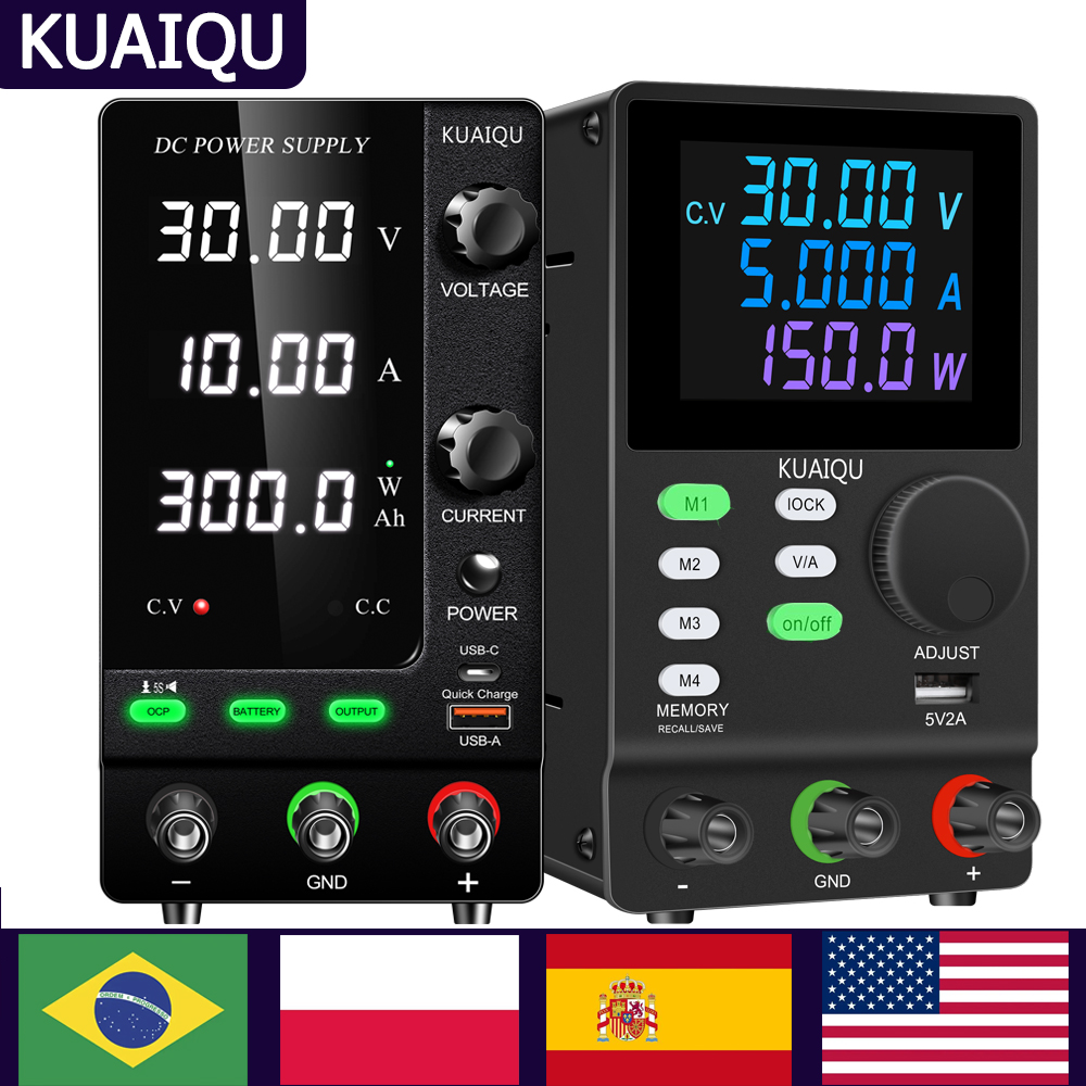 Nice-power 30v 10a dc fonte de alimentação ajustável dígito display fontes de alimentação de laboratório regulador de tensão 60v 5a 120v 3a reparação