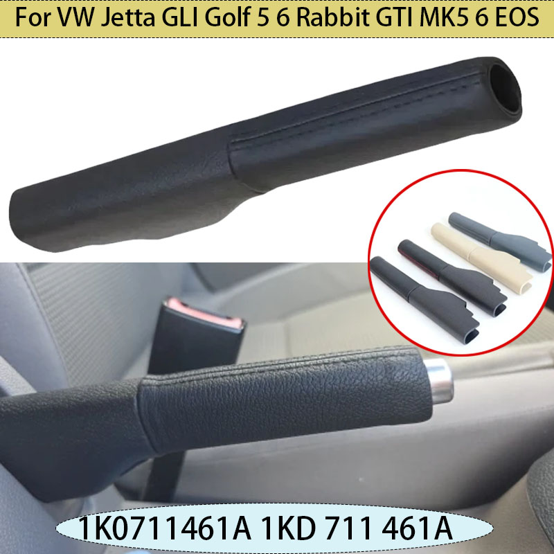 Couvercle de frein à main de stationnement en cuir, accessoires de voiture, pour VW Jetta GLI Golf 5 6 lapin GTI MK5 6 EOS 1K0711461A 1KD 711 461A