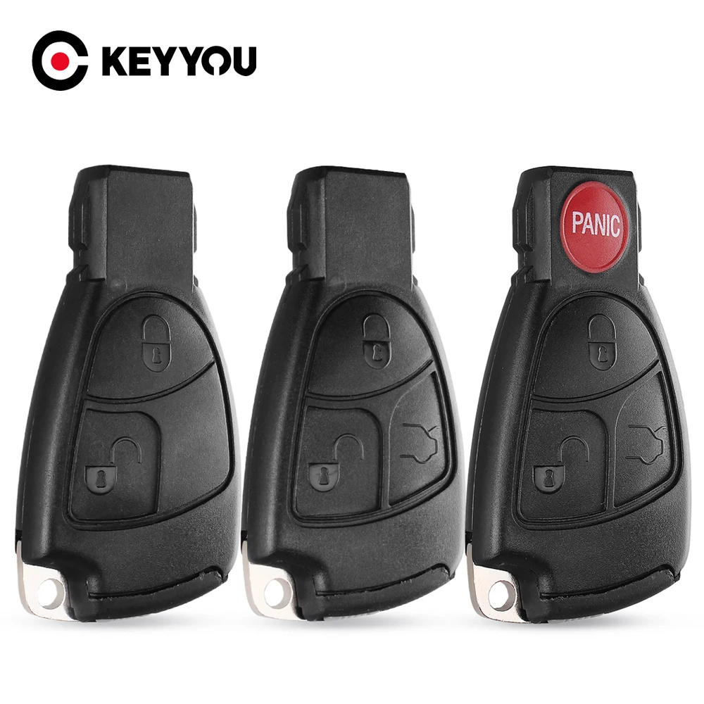 Keyyou frete grátis 2/3/4 botões caso chave escudo fob capa para benz para mercedes-benz b c e ml s clk cl vito 639 chave inteligente