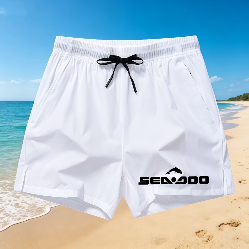 Shorts de natação masculinos para o verão, shorts leves e respiráveis, com estampa de golfinho SEA • DOO, para esportes casuais e uso diário, tamanhos S-5XL.